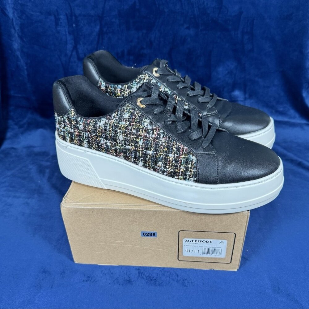 Dune Platform Lace Up Sport Black